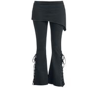 Gothicana by EMP Femme Leggings Noirs avec Partie Bootcut et Partie Jupe XL