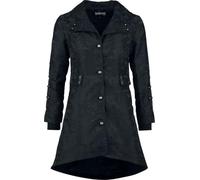 Gothicana by EMP Femme manteau noir avec corset et col clouté XXL
