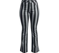 Gothicana by EMP Femme Pantalon rayé Noir-Gris W29L30