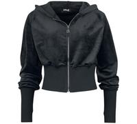 Gothicana by EMP Femme veste noire à capuche courte avec pendentif en forme de pentagramme L