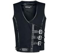 Gothicana by EMP Homme Gilet noir avec boucles XL