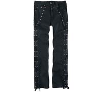 Jean Gothic de Gothicana by EMP - Pete - W31L34 à W40L34 - pour Homme - noir W36L34