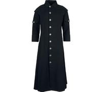 Gothicana by EMP Homme Manteau long noir avec accessoires métalliques S