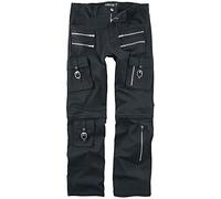 Gothicana by EMP Homme Pantalon Noir avec Jambes détachables W33L34