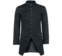 Gothicana by EMP Homme Redingote noire à col montant L