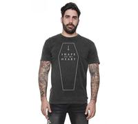 Gothicana by EMP Homme T-Shirt Gris foncé avec imprimé Shape of My Heart XL