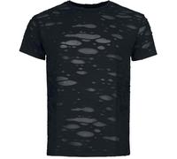 Gothicana by EMP Homme T-Shirt Noir avec découpes et Tissu Transparent M
