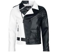 Gothicana by EMP Homme veste en similicuir noire et blanche avec ceinture intégrée XXL