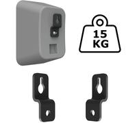 GOTHICANA BY EMP Supports Muraux Universels En Métal Pour Haut-Parleur Satellite Robuste Vis M5 M6 Unc 1/4-20 Plus De 15 Kg Compatible Avec La Plupart Des Marques Lot De 2