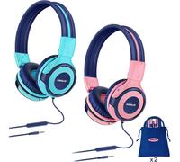 GOTHICANA BY EMP2 Paquet Casque Audio Enfant Avec Limiteur De Volume De 75Db/85Db/94Db, De Partager Musique Microphone Pour Lunni Ordinateurs Portable An Oid Smartphones Pc Ordinateur