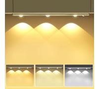 GOTHICANA BY EMP30Cm Lampe De Placard À Détecteur De Mouvement, Dimmable Rechargeable Usb Sans Fil Led Lamp 3000K-6000K Éclairage Étude Cuisine Veilleuse Armoire Escalier Couloir Lampe