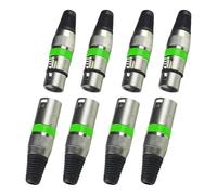GOTHICANA BY EMP4Pack Cabl Dmx Connectique Xlr 3 Broche Prise Xlr À Souder, Fiches Xlr Audio Connector 3 Pin Adaptateur Embase Pour Cordon Xlr Male Femelle, Microphon Cannon Xlr Prise Dmx Cables Nc3F