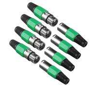 GOTHICANA BY EMP4Pack Cabl Dmx Connectique Xlr 3 Broche Prise Xlr À Souder, Fiches Xlr Audio Connector 3 Pin Adaptateur Embase Pour Cordon Xlr Male Femelle, Microphon Cannon Xlr Prise Dmx Cables Nc3F