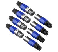 GOTHICANA BY EMP4Pack Cabl Dmx Connectique Xlr 3 Broche Prise Xlr À Souder, Fiches Xlr Audio Connector 3 Pin Adaptateur Embase Pour Cordon Xlr Male Femelle, Microphon Cannon Xlr Prise Dmx Cables Nc3F