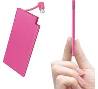 Gothicana By Emp5000mah Batterie Externe Avec Câble Type-C Intégré, Ultra Mince Et Super Léger Petite Power Bank Small Batterie Portable, Compatible Avec Iphone 15 Series, Samsung, Xiaomi, Sony, Etc.