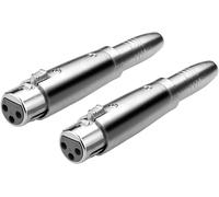 GOTHICANA BY EMPAdaptateur Audio Xlr 6,35 Mm 1/4"" Trs Stéréo Femelle À Mâle Pour Microphone, Guitare, Clavier, Instrument De Musique