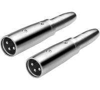 GOTHICANA BY EMPAdaptateur Audio Xlr 6,35 Mm 1/4"" Trs Stéréo Femelle À Mâle Pour Microphone, Guitare, Clavier, Instrument De Musique