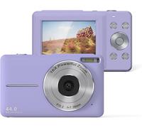 GOTHICANA BY EMPAppareil Photo Numérique De Poche Hd 1080P Pour La Photographie, Appareil Photo Compact De 44 Mp Avec Écran Ips De 2,5 Pouces, Zoom 16X, Mise Au Point Automatique, (Purple)