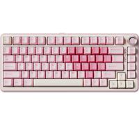 GOTHICANA BY EMPB75 Pro Clavier Mécanique Sans Fil, 75% Game Keyboard Hot Swap Custom Clavier Avec Knob, Pre-Lubed Switchesrgb, Clavier Bt/Type-C/2.4G (Pink, Milk Switch)