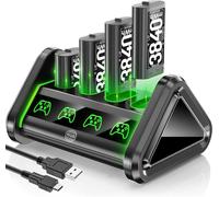 Gothicana By Empbatterie De Manette Xbox Pour Manette Xbox Series X/S/One Elite, 4 * 3840mwh Batterie Rechargeable Xbox, Batteries Rechargeables Avec Station De Charge Pour Xbox Series X/S/One Elite