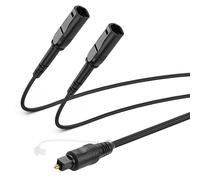 GOTHICANA BY EMPCâble Adaptateur Optique Numérique 1 En 2 Sorties Toslink Digital Fiber Optic Audio Splitter 1 Entrée 2 Sorties Femelles Pour Home Cinéma, Lecteur Dvd, Tv ¿ 0,3 M (1 Mâle Vers 2 Femel