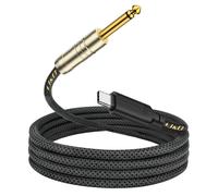 GOTHICANA BY EMPCâble Audio Usb C Vers 6,35 Mm 1/4 Pouce Ts Pour Guitare, Enregistrement Audio, Basse, Piano Électronique, Câble Microphone Compatible Avec La Série Iphone 15/16, 3 M