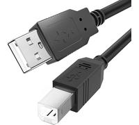 GOTHICANA BY EMPCâble De Contrôleur Usb B Midi Pour Interface Audio, Piano, Clavier Midi, Contrôleur Midi, Mixeur, Haut-Parleur, Instrument, Microphone Usb, Câble Usb A Vers B 7,6 M