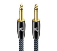 GOTHICANA BY EMPCâble De Guitare Electrique 6.35Mm 1/4" Mâle Vers Mâle Ts Jack Instrument Câble Pour Amplificateur Clavier De Guitare Basse Mandoline Électrique Pro Audio -3 Mètre