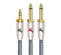 GOTHICANA BY EMPCâble De Guitare Electrique 6.35Mm 1/4" Mâle Vers Mâle Ts Jack Instrument Câble Pour Amplificateur Clavier De Guitare Basse Mandoline Électrique Pro Audio -3 Mètre