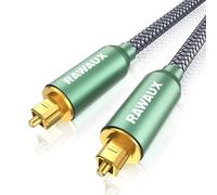 GOTHICANA BY EMPCâble Optique Audio 1M, Câble Audio Numérique Mâle A Mâle Plaqué Or 24K Cable Fibre Optic Toslink/Spdif Pour Barre De Son, Tv, Home Cinéma, Amplificateur