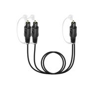GOTHICANA BY EMPCâble Optique Audio Numérique, Câble Optique Toslink 1 Mâle À 2 Mâle Pour Tv, Dvd, Hdtv, Maison, Barre De Son, Amplificateur 0.5M/1.64Ft