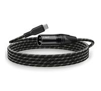 GOTHICANA BY EMPCâble Usb Type C Vers Xlr Mâle Pour Sortie Audio, Tressé 2 Mètres Pour Amplificateur, Haut-Parleur, Console De Mixage, Compatible Avec Iphone 15/16 Et Série Galaxy S24, 2 Mètres