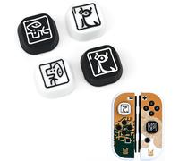 Gothicana By Empcapuchon De Poignée De Pouce Compatible Avec Switch Lite/Switch Oled Joy Con,Cool Élément Couvre-Boutons De La Switch,4pcs Capuchons En Silicone Pour Joystick,Doré Yeux