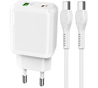 Gothicana By Empchargeur Rapide Usb C Power Delivery 3,0-Charge Rapide-Compatible Avec Samsung Galaxy Z Flip 4/Z Fold 4/S21 S21+ 5g S21 Ultra 5g S20 Fe S20 S20 Ultra S10 S10+ S9 S8 A72 A71 A52 A51