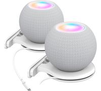 GOTHICANA BY EMPCompatible With Apple Homepod Mini Holder Wall Mount Stand Accessories With Integrated Cable Management, Speaker Accessories Rack (Apple Homepod Mini, White) 2 Pieces