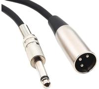 GOTHICANA BY EMPConnecteur Audio Asymétrique Xlr Mâle Vers Prise Ts Mono Mâle De 6,35 Mm Vers Xlr Pour Amplificateurs, Instruments, Etc. [3 Mètres]