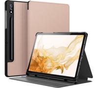 Gothicana By Empcoque Pour Samsung Galaxy Tab S8 2022/S7 2020 11 Pouces Avec S Pen Porte-Stylet, Fine Folio Protecteur Tablette Housse Étui, Multi-Angle Affichage (Or Rose)