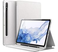 Gothicana By Empcoque Pour Samsung Galaxy Tab S8 2022/S7 2020 11 Pouces Avec S Pen Porte-Stylet, Fine Folio Protecteur Tablette Housse Étui, Multi-Angle Affichage (Argent)