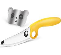 GOTHICANA BY EMPCouteau De Chef Pour Enfant - Kids- Kit Couteau De Cuisine Pour Enfants - Lame Acier Inoxydable - Protège-Doigts - Ustensile Sécurisé Et Ergonomique (Jaune)