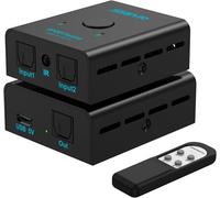 GOTHICANA BY EMPDiviseur Audio Optique, Répartiteur Audio Numérique, Spdif Toslink Répartiteur, Switch Fibre Optique, Prise Fibre Optique, Audio Toslink Optiques, Pour Tv, Système, Hi-Fi, Soundbar, D