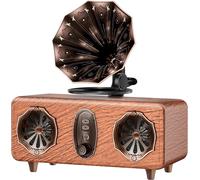 GOTHICANA BY EMPHaut-Parleur Bluetooth Rétro, Radio Fm Vintage, Support Carte Tf/Aux/Usb, Haut-Parleur Portable Sans Fil Pour Iphone, Android, Haut-Parleur 5 W, Bluetooth 5.3, Batterie 1800 Mah (As36