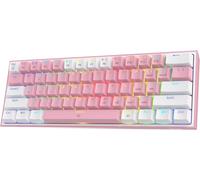 GOTHICANA BY EMPK617 Clavier De Jeu Rvb Filaire 60%, Clavier Mécanique Compact 61 Touches, Commutateur Rouge Linéaire, Prise En Charge Des Pilotes Pro (Rose)