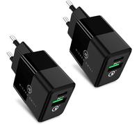 GOTHICANA BY EMPLot De 2 Chargeur Usb Double 20W Avec Port Usb-A Et Usb-C, Fast Charge Adapter Bundle, Universal Compatible Avec Iphone 14, 13, 12, 11 (Pro, Max, Plus, Mini), Samsung Et Magsafe
