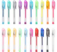 Gothicana By Emplot De 6 Stylos À Encre Gel Arc-En-Ciel À Paillettes - Stylos Gel Transparents Givrés - Stylos À Encre Gel Magique Pour Enfants - Marqueurs De Couleur (Multicolores)
