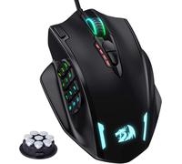 GOTHICANA BY EMPM908 Impact Rgb Led Mmo Mouse Avec Boutons Latéraux Souris De Jeu Filaire Laser Avec 12,400 Dpi, Haute Précision, 19 Boutons De Souris Programmables