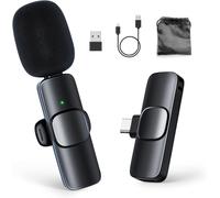 GOTHICANA BY EMPMicro Cravate Sans Fil Pour Iphone, 2.4Ghz¿Lightning¿ Wireless Lavalier Microphone Sourdine Réduction Du Bruit Intelligente Pour Interview Tiktok,Mic-Cravate-Sans-Fil-Iphone