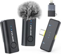 GOTHICANA BY EMPMicro Cravate Sans Fil Pour Iphone Samsung Android Phone, Usb C Mini Micro Cravate À Réduction De Bruit Avec Étui De Chargement All-In-One Pour Streaming Vidéo Interview Tiktok Youtub