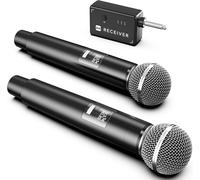 GOTHICANA BY EMPMicro Sans Fil, Micro Avec Connexion À Puce Individuelle, Durée De 40 Heures, Réception À 200 Pieds De Distance, Récepteur Rechargeable, Microphone Pour Chanter, Fête À La Maison