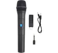 GOTHICANA BY EMPMicrophone Sans Fil, Microphone Sans Fil Vhf Universel En Plastique Abs Noir, Micro De Réception Usb Portable Professionnel Pour Chanter, Parler