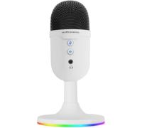 GOTHICANA BY EMPMmicsew, Microphone De Studio Argb Professionnel, Adc Ultra Haute Définition 196Khz 24-Bit, Support Anti-Choc + Filtre Métallique Pop Mesh, Contrôle Du Volume Et Du Mute, Blanc